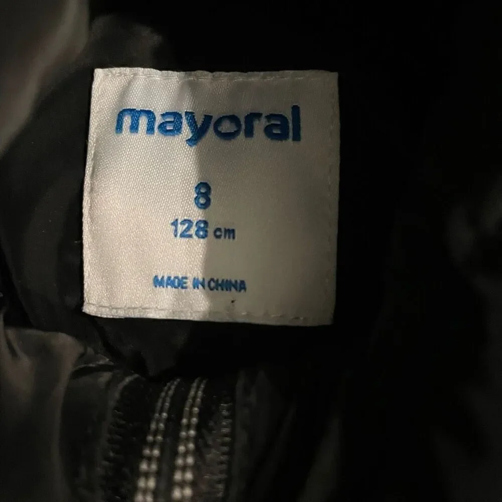 Mayoral Black Puffer Coat Size 8